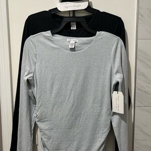 🖤☑️ Better Together — Grey and Black Long Sleeve Top Set